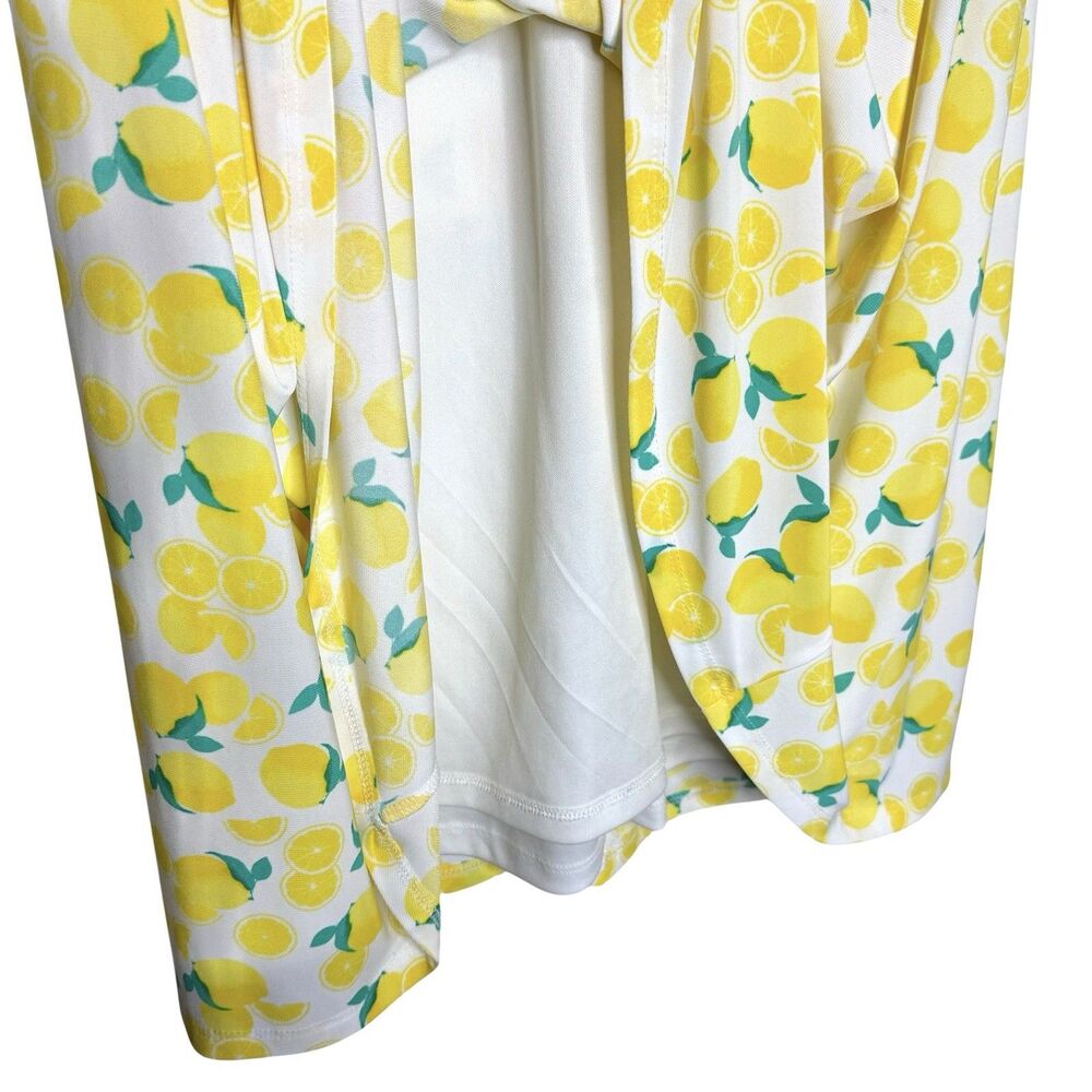 Pappagallo Lemon Print Dress Women’s M Sleeveless Swing Dress Summer Picnic - Picture 2 of 4